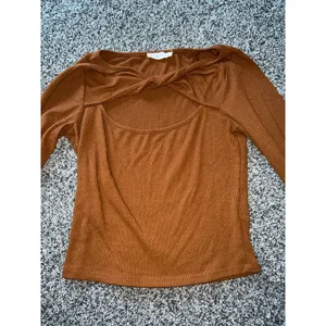 Lush Women's Brown Long Sleeve Crop Top size small‎ thumbnail 2
