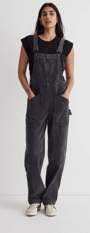 Madewell Denim Oversized Carpenter Overalls in Hartwell Wash thumbnail 1