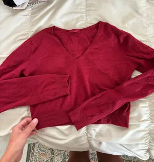 Soft Red Long Sleeve Crop thumbnail 3