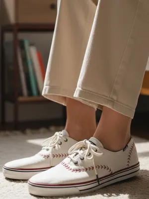 Keds Champion Pennant Baseball Stitch Canvas Sneakers - Off-White thumbnail 1