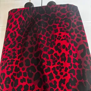 Cache‎ Vintage Red Black Leopard Print Midi Dress Belted Sheath Mob Wife Size 12 thumbnail 6