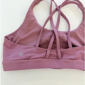 Lululemon Energy Bra Size 10 Medium Support, B-D Cup Cherry Tint (No pads) thumbnail 5