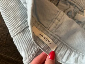 PacSun High-Rise Bootcut Corduroy Blue Pants thumbnail 2