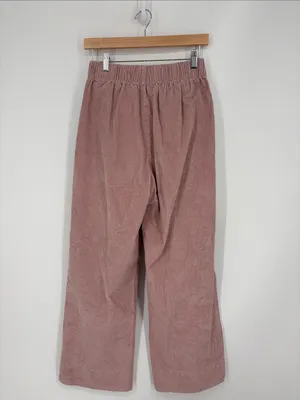 Pact Organic Cotton Pink Wide Leg Corduroy Pants Women's Size Small in Pink thumbnail 9