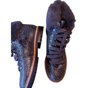 INC Lace Up Bejeweled Winter Cold Weather Boots 7.5 thumbnail 8