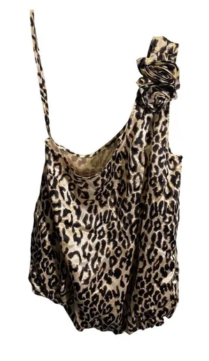 Plenty By Tracy Reese Leopard‎ Print One-Shoulder Top Size 4 thumbnail 1