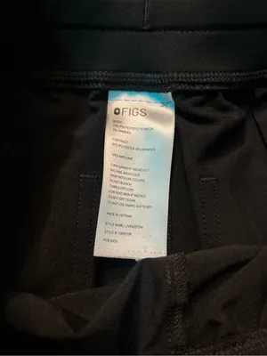 Figs Technical Collection High Waisted Livingston  Scrub Pants Black  XXS/P thumbnail 3