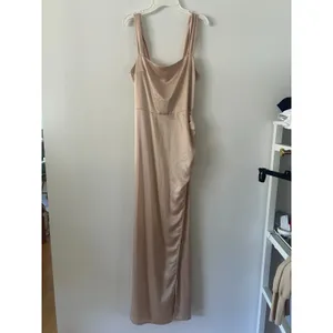 Reformation Isolene Satin Grand Cru Champagne Maxi Dress Size 4 thumbnail 4