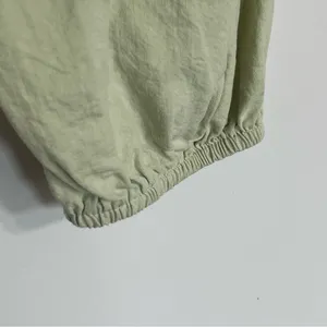 LA Hearts Green Cotton Smocked Ruffle Long Sleeve Babydoll‎ Crop Top Small thumbnail 4