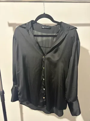 ZARA Satin Blouse Button Down thumbnail 2