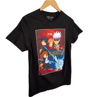 Crunchyroll Jujutsu Kaisen Key Visual Characters Unisex Tee Shirt Black S 34/36 thumbnail 2