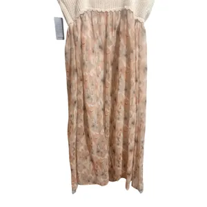 Stitchdrop Crochet Floral Maxi Dress Womens Size M Pink NWT Mixed Media Boho thumbnail 13