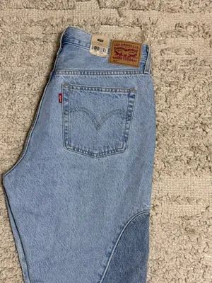 New Women’s Levi’s 501 High-Rise Straight Leg Chaps Two Tone Jeans, Size 32/30 thumbnail 10