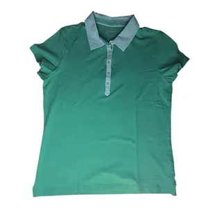 L.L.Bean Womens Green Blue Relaxed Fit Short Sleeve‎ Polo Shirt Size M thumbnail 2