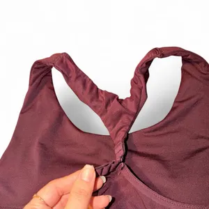 Athleta Sports Bra color Burgundy thumbnail 4