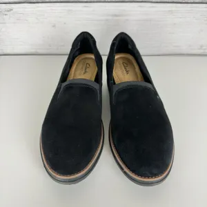 Clarks Collection Loafers Sharon Dolly‎ Black Suede Womens Size 9 Comfort Preppy thumbnail 3