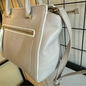 Kate Spade Allyn Chester Leather‎ Crossbody Satchel Purse, Tassel thumbnail 3