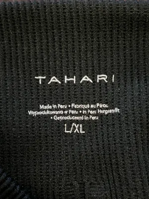 Tahari Leggings Womens L/XL Black High Rise Knit Herringbone Stretch Ankle Pants thumbnail 6