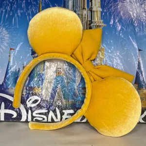 Disney parks saffron yellow Winnie the Pooh velvet fall Minnie Mouse ears thumbnail 2