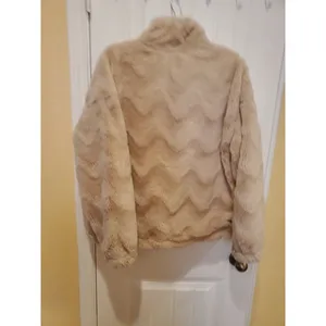 Urban Outfitters Light Pink Teddy Bear Zip Up Sherpa Fleece Women Size L Jacket thumbnail 13