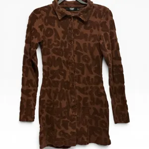 Jaded London Toweling Romper Brown Playsuit Size 4 Long‎ Sleeve Textured Burnout thumbnail 3