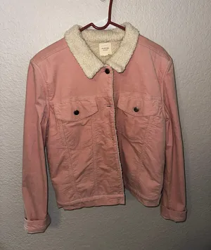 Francesca's Sherpa Lined Corduroy Jacket thumbnail 1