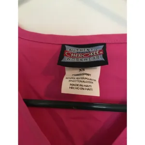Cherokee Women's Scrub Top V-Neck Uniform Nurse Medical Size XS Pink thumbnail 4