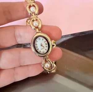 Brand New y2k Style Gold watch with pearl details thumbnail 2