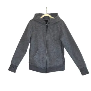 LULULEMON Scuba Hoodie Light Cotton Fleece Sz 10 Gray Everyday Outdoor Travel thumbnail 5