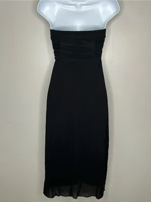 Kirious Black Strapless Ruched Top Dress Size M thumbnail 2