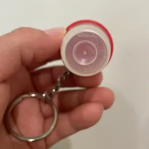 Vintage Tupperware Mini Key Chain Quick Shake Cup Tumbler Lid Pill Container Red thumbnail 9