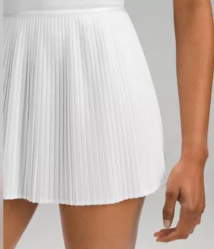 Lululemon NWT Scoop-Neck Pleated Linerless Tennis Dress - White - 2 thumbnail 2