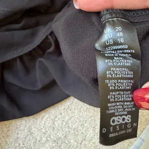 ASOS DESIGN Curve Black Tiered Midi Dress Size 16 NWT thumbnail 4