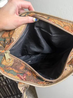 Vintage dog patterned handbag Multiple thumbnail 3