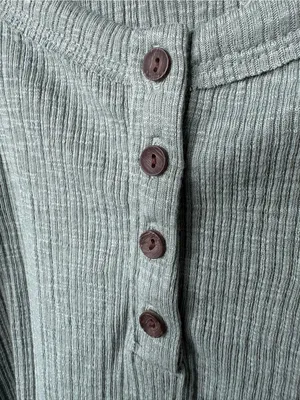 #007 SO Sage Green Ribbed Button Front Tank Top Size XS NWT thumbnail 6