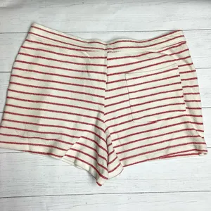 NWT aerie Red and Ivory Striped Shorts Size Medium thumbnail 8