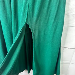 Reformation Womens size 8 Gavin Mini High Slit Flutter Sleeve Dress Green Flaws thumbnail 7