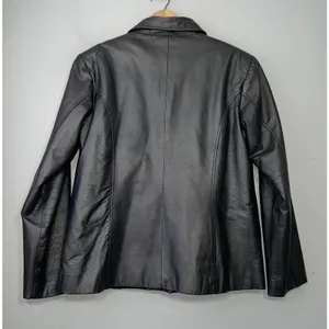 Michael Michelle Genuine Leather Jacket Women Size XL Black Coat Removable Liner thumbnail 5