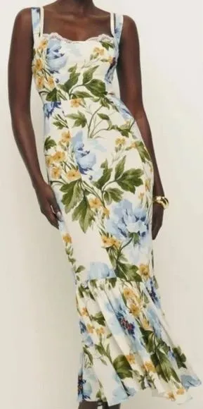 REFORMATION Irisa Dress In Botanis, Size 2, $278 thumbnail 1
