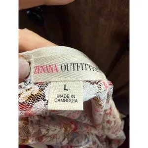 Women's ZENANA OUTFITTERS Floral Lace Trim Camisole L White Pink thumbnail 7