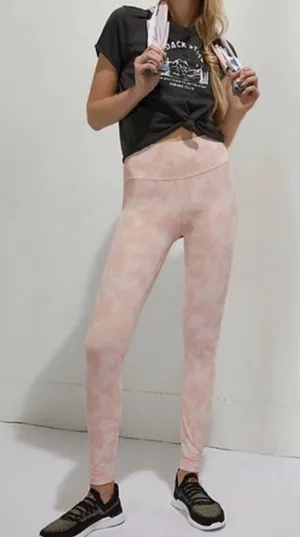 ALLFENIX Pink Blush Tie Dye Leggings Size small thumbnail 1