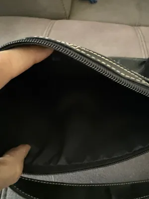 Kenneth Cole Reaction Black Faux Leather Shoulder Bag with Contrast Stitching thumbnail 11