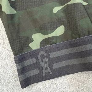 GOOD AMERICAN The Icon Crop Top Camo Size 1 (Small) Green Logo Activewear thumbnail 4