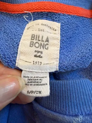 BILLABONG Faded Royal Blue Cropped Sweatshirt Scenic Route 73 Sunset Size Small thumbnail 6