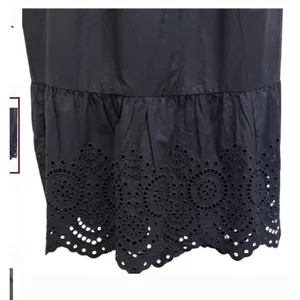 GAP Dress Sz 18 One Shoulder Navy‎ Blue Eyelet Hem Tiered Midi Summer Pockets thumbnail 5
