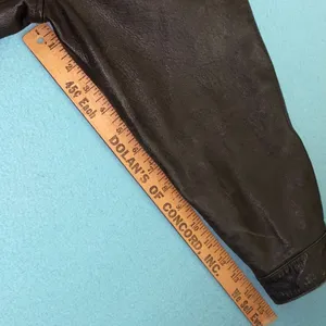 CHEROKEE leather zip up long sleeve 2 pockets derby jacket coat black size M thumbnail 10