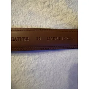 IZOD Black & Brown SILVER BUCKLE BELT Women's Size 36 thumbnail 5
