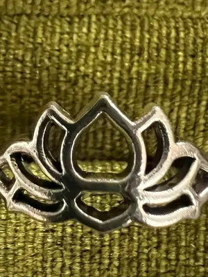 Elegant Design Lotus Flower Purity Rebirth Promise Ring Size 7 thumbnail 3
