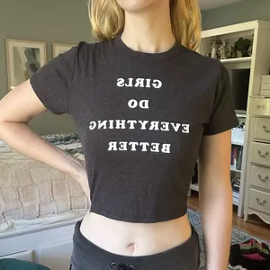 urban outfitters future state graphic tee cropped “girls do everything better” thumbnail 1