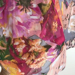 Figueroa & Flower Women's Sheer‎ Floral Leopard Blouse Size Large thumbnail 2